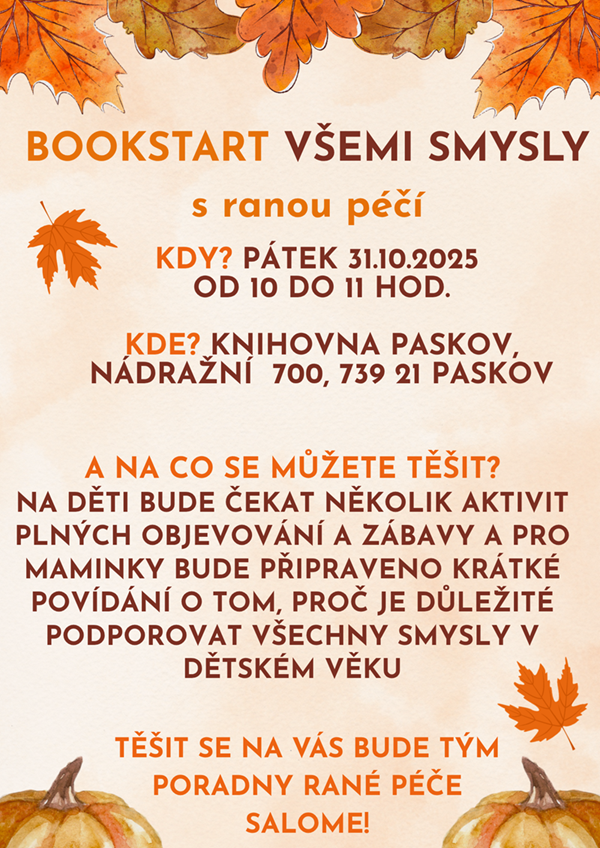 BOOKSTART VŠEMI SMYSLY Pozvánka na web