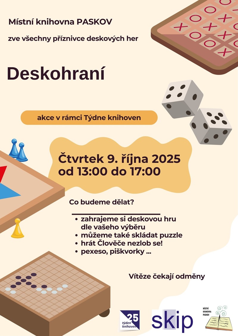Deskohraní čtvrtek 8.10.2025